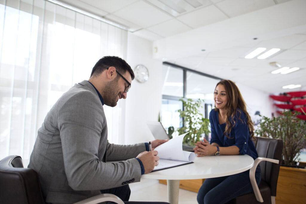 Job interview and candidate selection for employment.